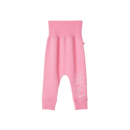 VAUVA Vauva Baby Girls Flowers High Waist Pants - Pink Bottoms