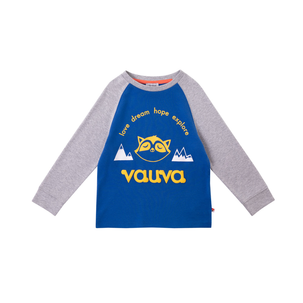 VAUVA Vauva Boys Raccoon Hill Long Sleeves Tee - Blue Tops