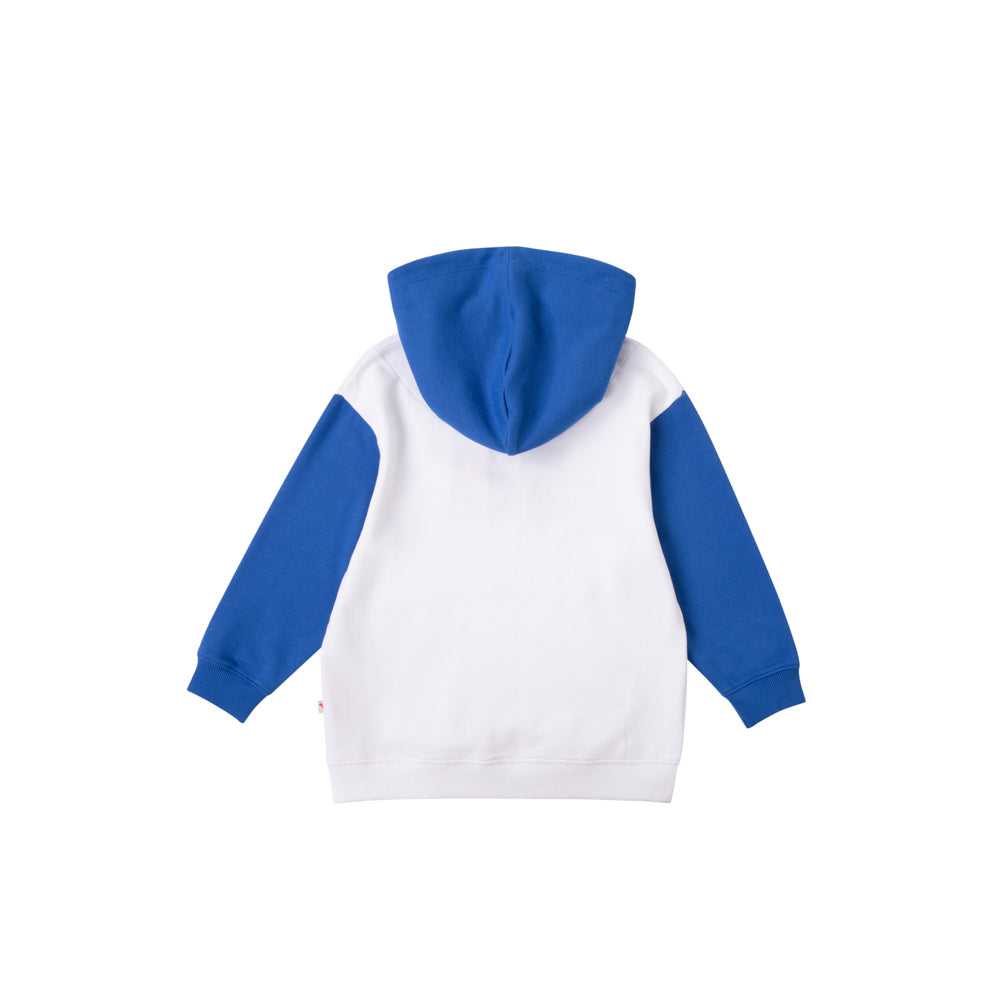 VAUVA Vauva Boys Raccoon Love Eat Hoodie - White and Blue Hoodies