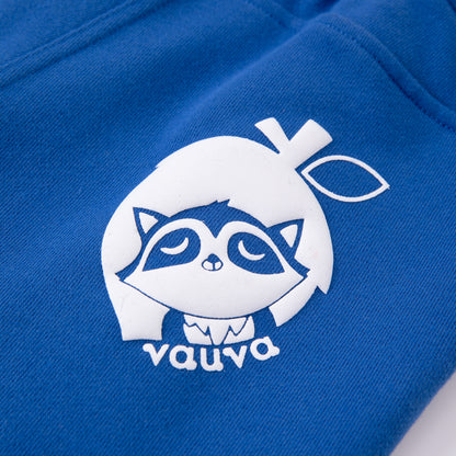 VAUVA Vauva Boys Puffy Raccoon Causal Long Pants - Blue Bottoms