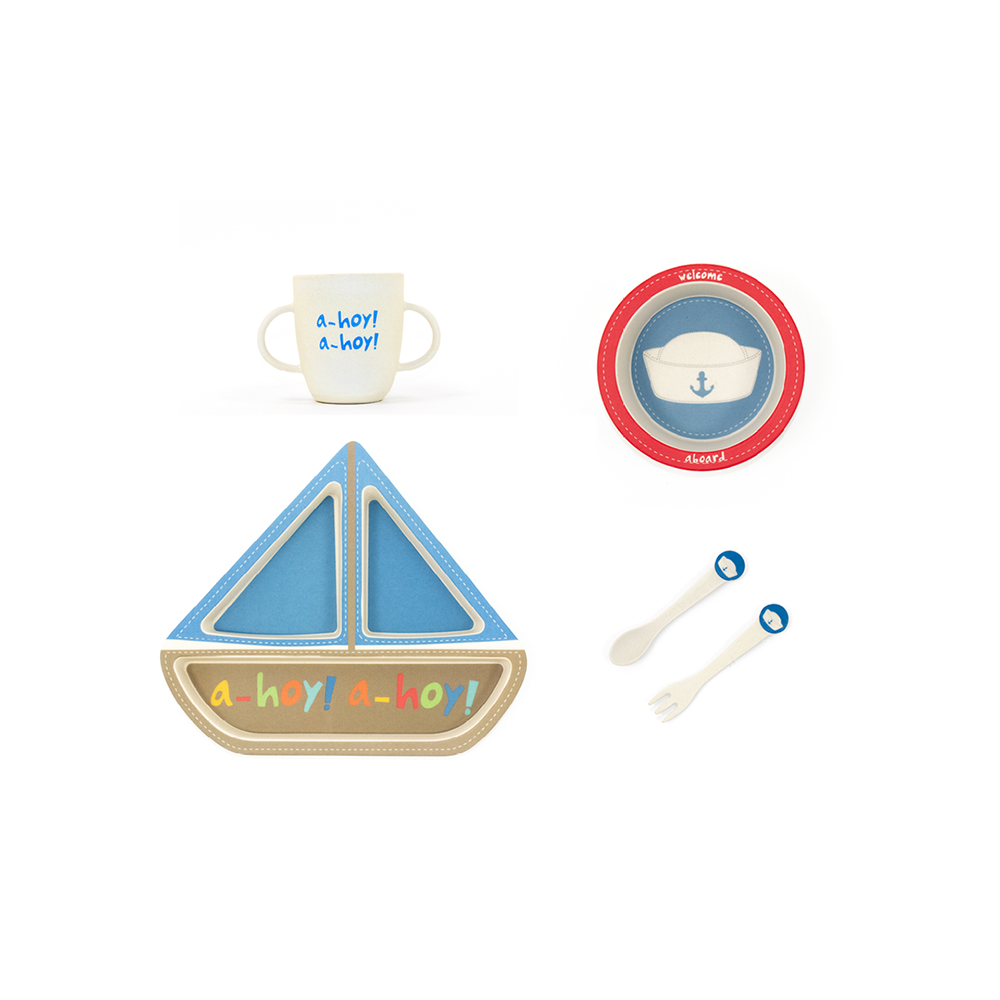 Bamboozle Bamboozle Sailboat Shaped Dinner Set 5 Piece set Dinnerware Sets