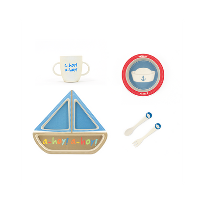 Bamboozle Bamboozle Sailboat Shaped Dinner Set 5 Piece set Dinnerware Sets