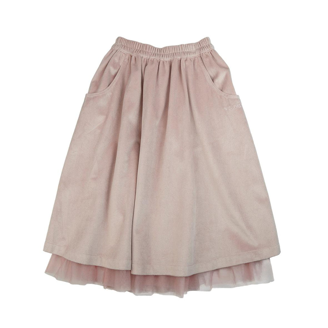 VAUVA Vauva Girls Velvet Layered Dress - Pink Fashion