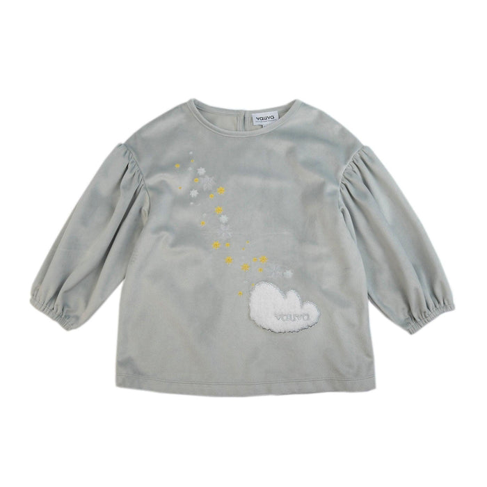 Vauva Girls Cloud Velvet Top - Grey