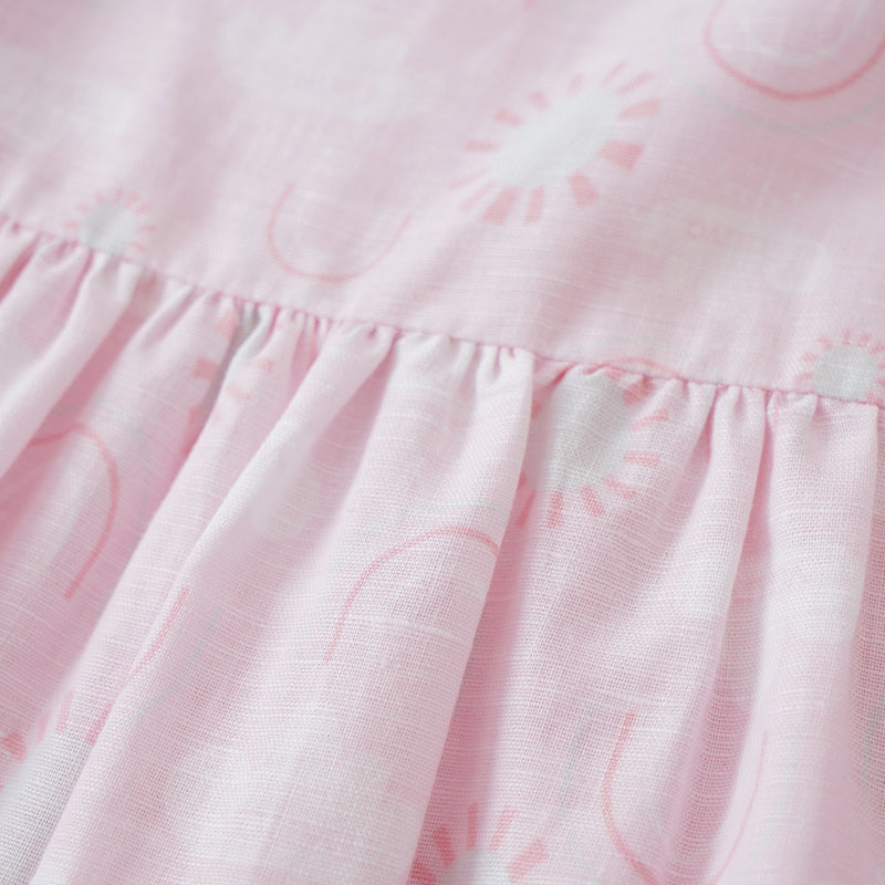 Vauva 2022 - Ruffle Sleeves Dress (Pink) - My Little Korner