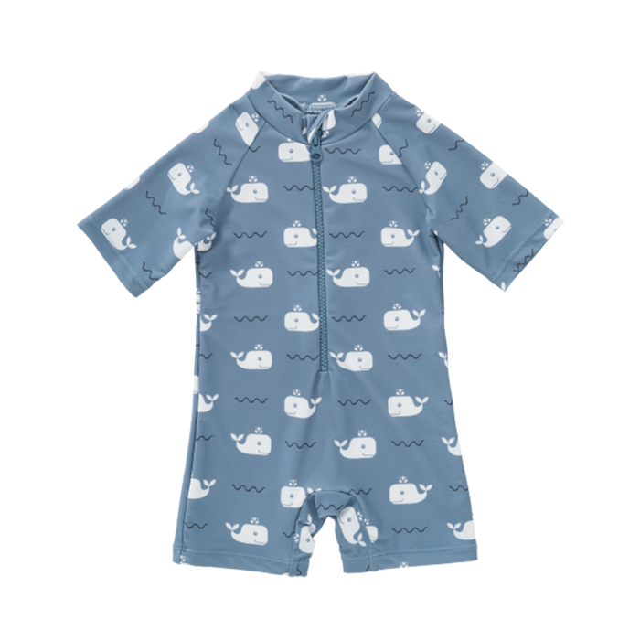 Fresk Swim UV Suit Whale Blue Fog - My Little Korner