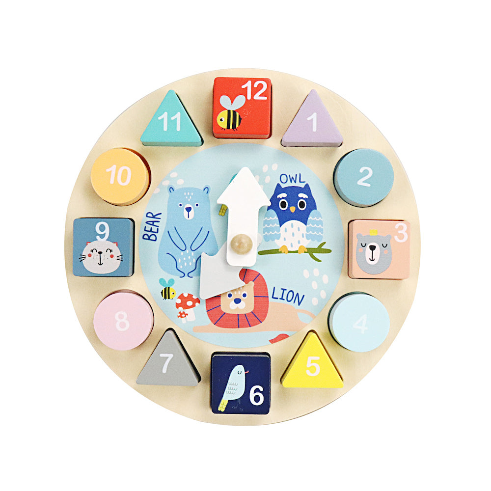 Leo & Friends Leo & Friends - Shape Sorting Clock Wooden Toy