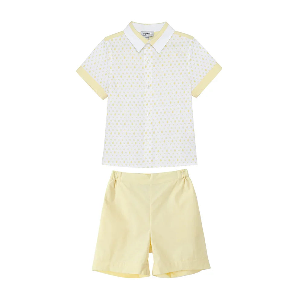 VAUVA Vauva 2022 - Logo Print Shirt/ Shorts Set Suits & Waistcoats