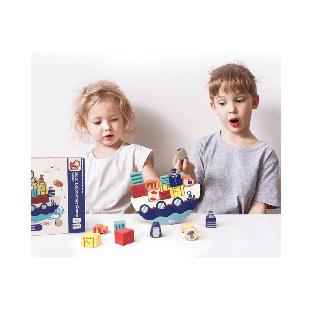 Leo &amp; Friends Leo &amp; Friends - Boat Balancing Game Wooden Toy