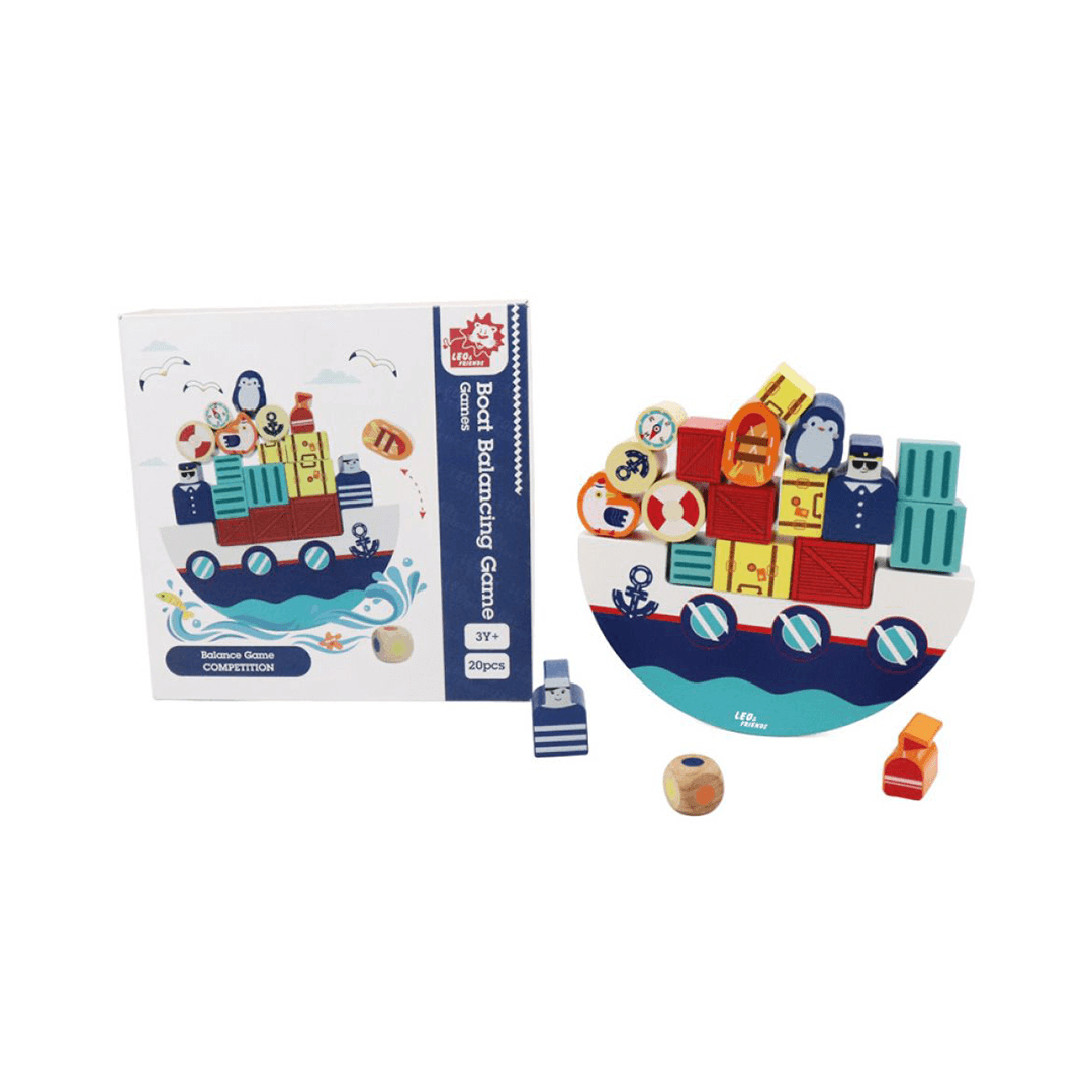 Leo &amp; Friends Leo &amp; Friends - Boat Balancing Game Wooden Toy