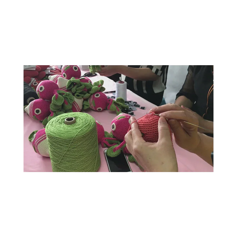 Myum MyuM - The Cherry Sisters Crocheted Baby Rattle Soft toys