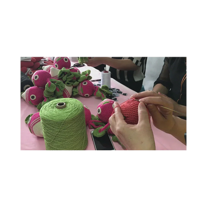 Myum MyuM - The Cherry Sisters Crocheted Baby Rattle Soft toys