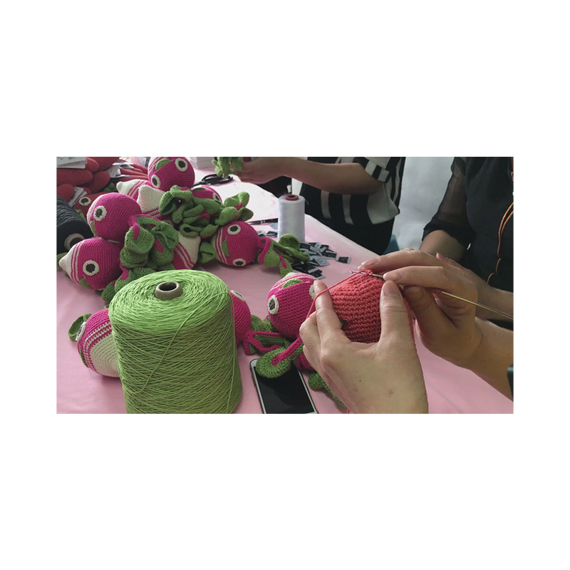 Myum MyuM - The Cherry Sisters Crocheted Baby Rattle Soft toys
