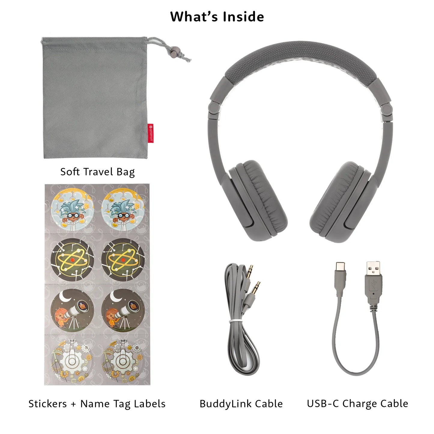 Onanoff Onanoff BuddyPhones Play+ (Grey Matter) Headphones & Headsets