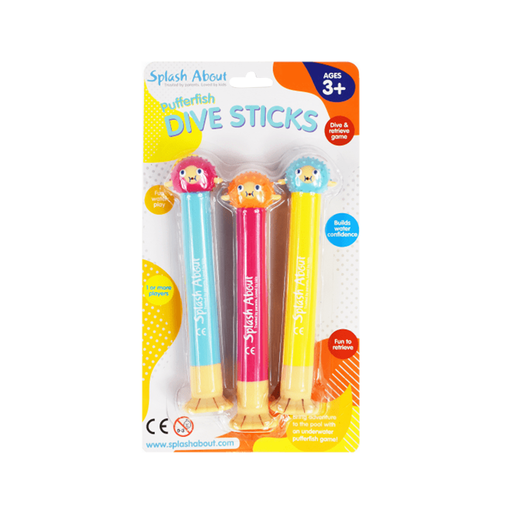 Splash About Splash About - Latex Puffer Fish Dive Sticks (Pack of 3) Accessories