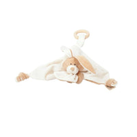 Wooly Organic Comforter with wooden teether - Bunny