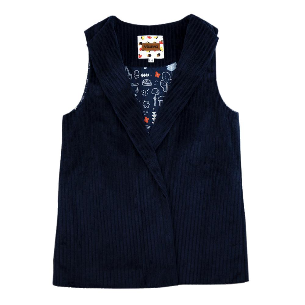 VAUVA Vauva Girls Smart Corduroy Vest - Blue clothing