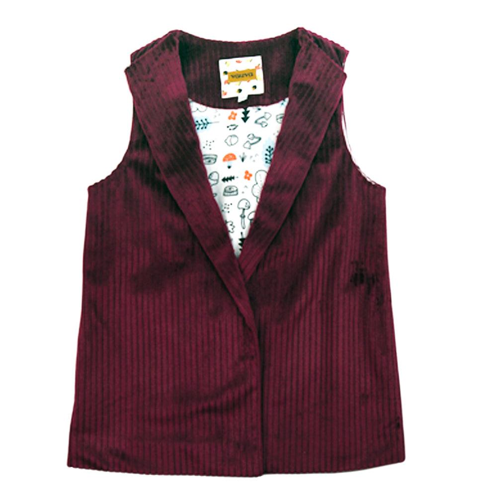 VAUVA Vauva Girls Smart Corduroy Vest - Red clothing