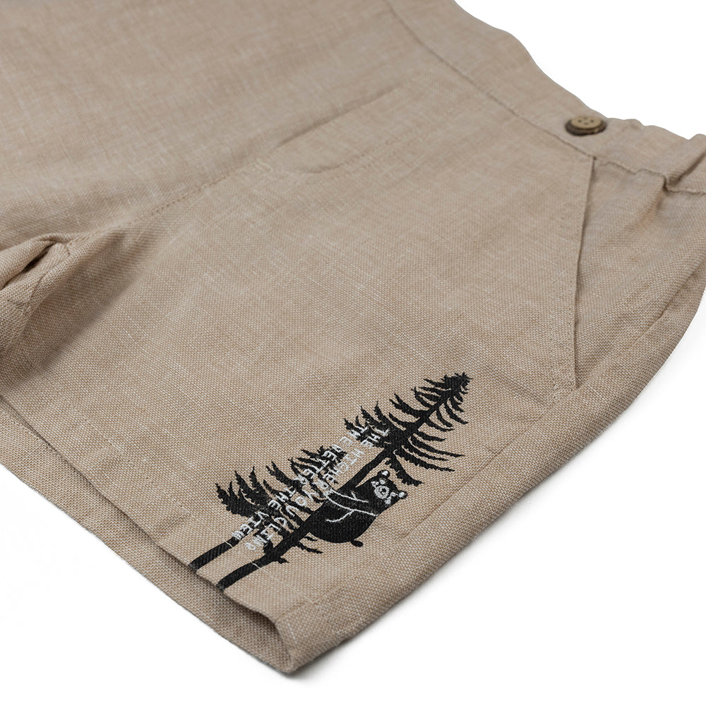 VAUVA Vauva Climbing Bear Shorts - Khaki / Blue Shorts