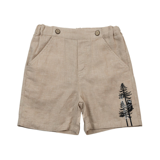 VAUVA Vauva Climbing Bear Shorts - Khaki / Blue Shorts