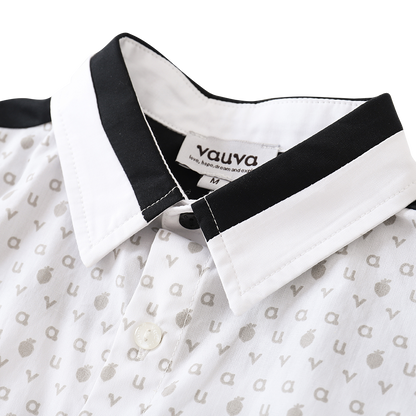 VAUVA Vauva 2022 - Logo Print Shirt/ Shorts Set Suits &amp; Waistcoats