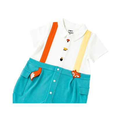 VAUVA Vauva 2022 - Organic Cotton Fox Polo Romper Romper