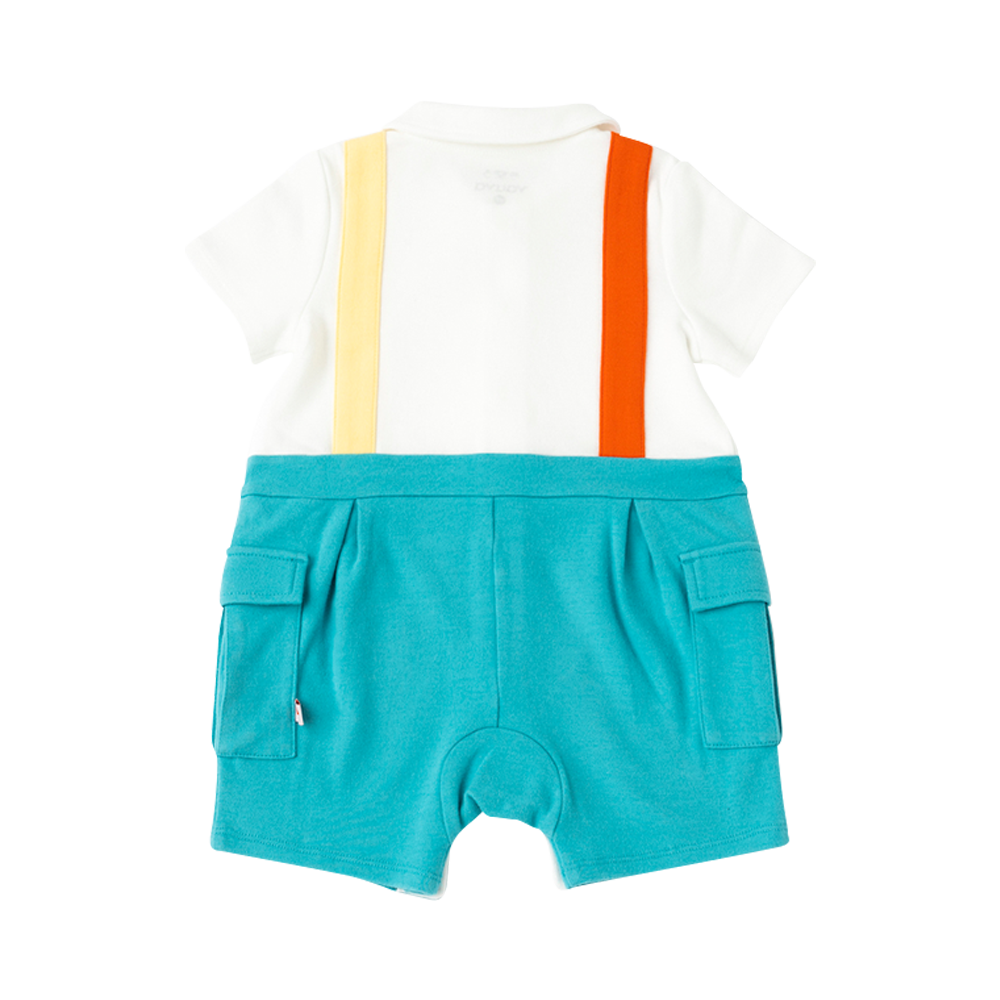 VAUVA Vauva 2022 - Organic Cotton Fox Polo Romper Romper