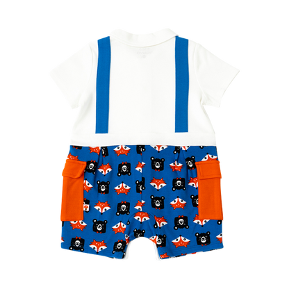 VAUVA Vauva 2022 - Organic Cotton Fox &amp; Bear Polo Romper Romper