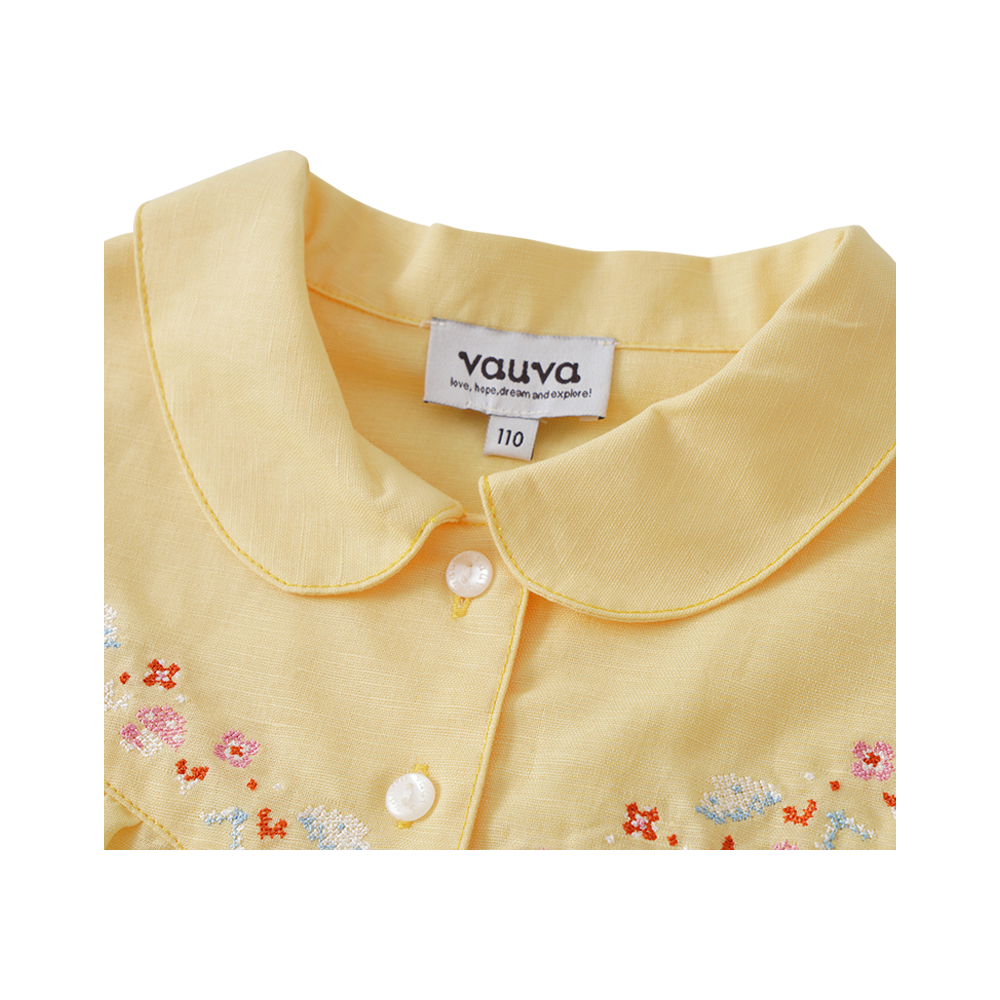 VAUVA Vauva 2022 - Short Sleeves Embroidered Shirt Tops