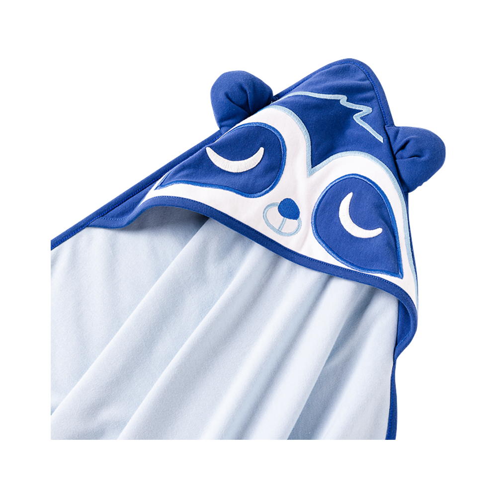 VAUVA Vauva Baby Boys Raccon Pattern Blanket Organic Cotton Blanket