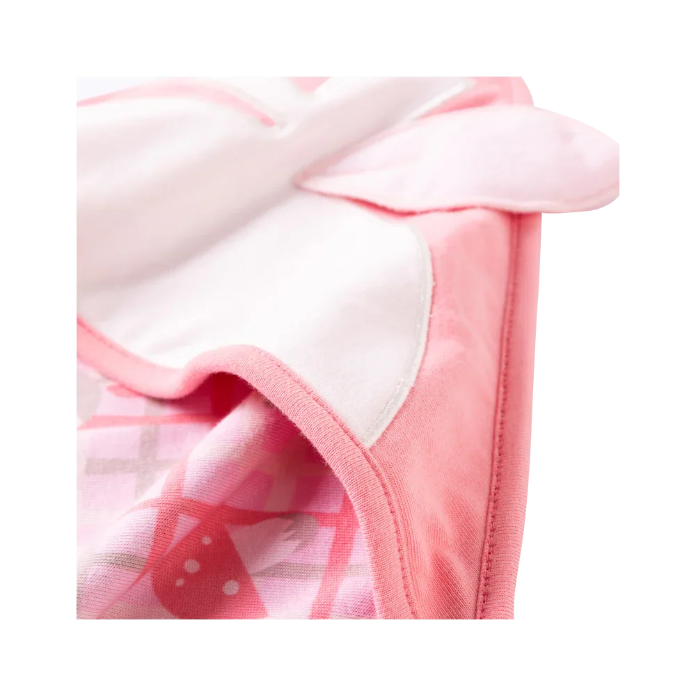 VAUVA Vauva Baby Girls Love and Flowers on Checked Organic Cotton Blanket Blanket