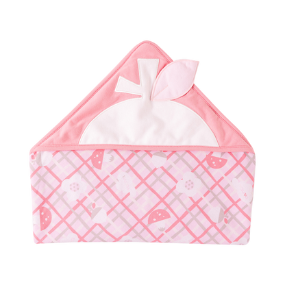 VAUVA Vauva Baby Girls Love and Flowers on Checked Organic Cotton Blanket Blanket