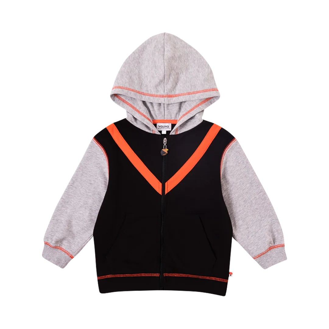 VAUVA Vauva Boys Black and Grey Basic Jacket Coat & Jacket