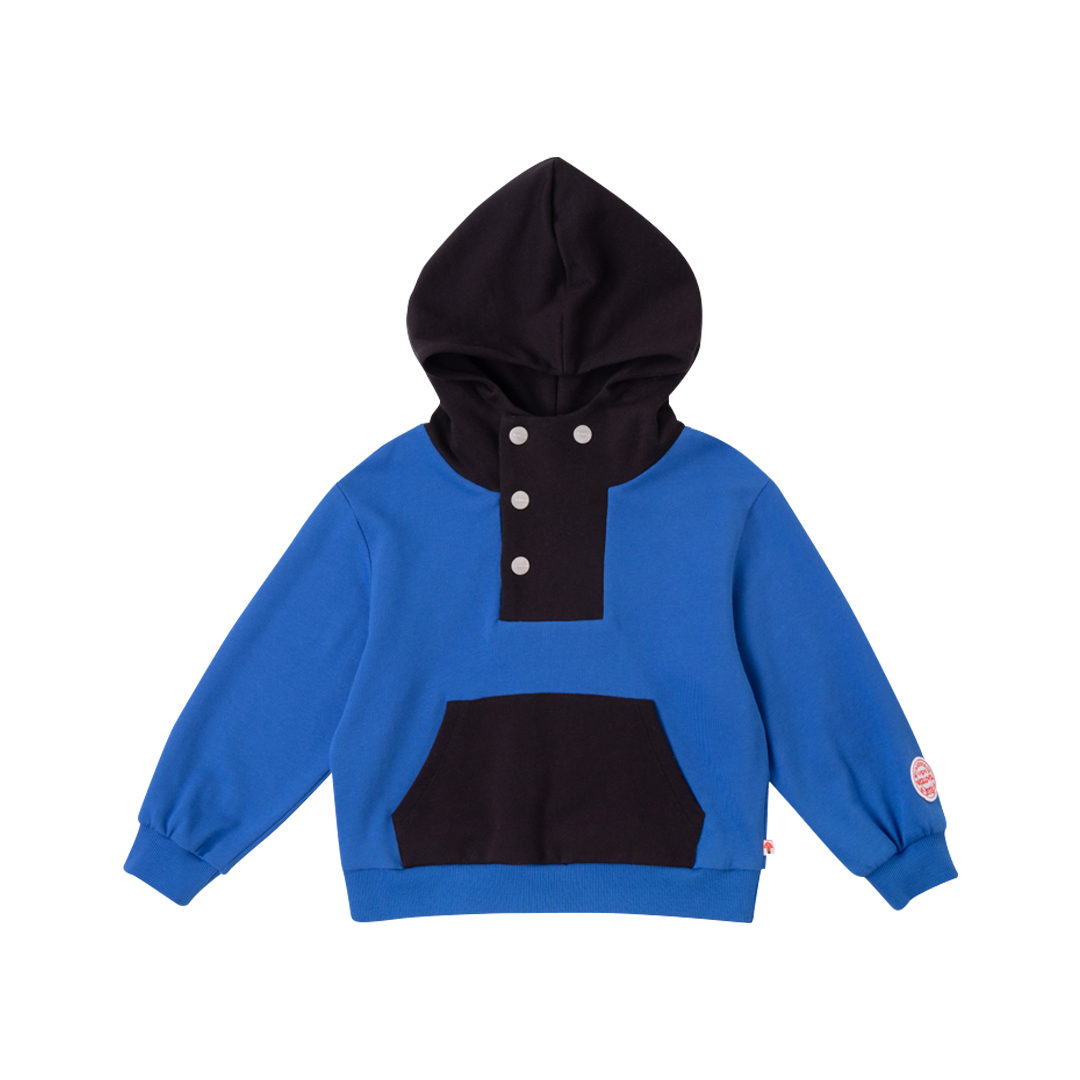 VAUVA Vauva Boys Buttons with Pocket Hoodie - Blue Hoodies