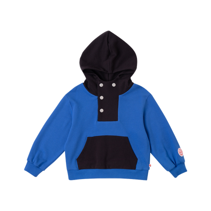 VAUVA Vauva Boys Buttons with Pocket Hoodie - Blue Hoodies