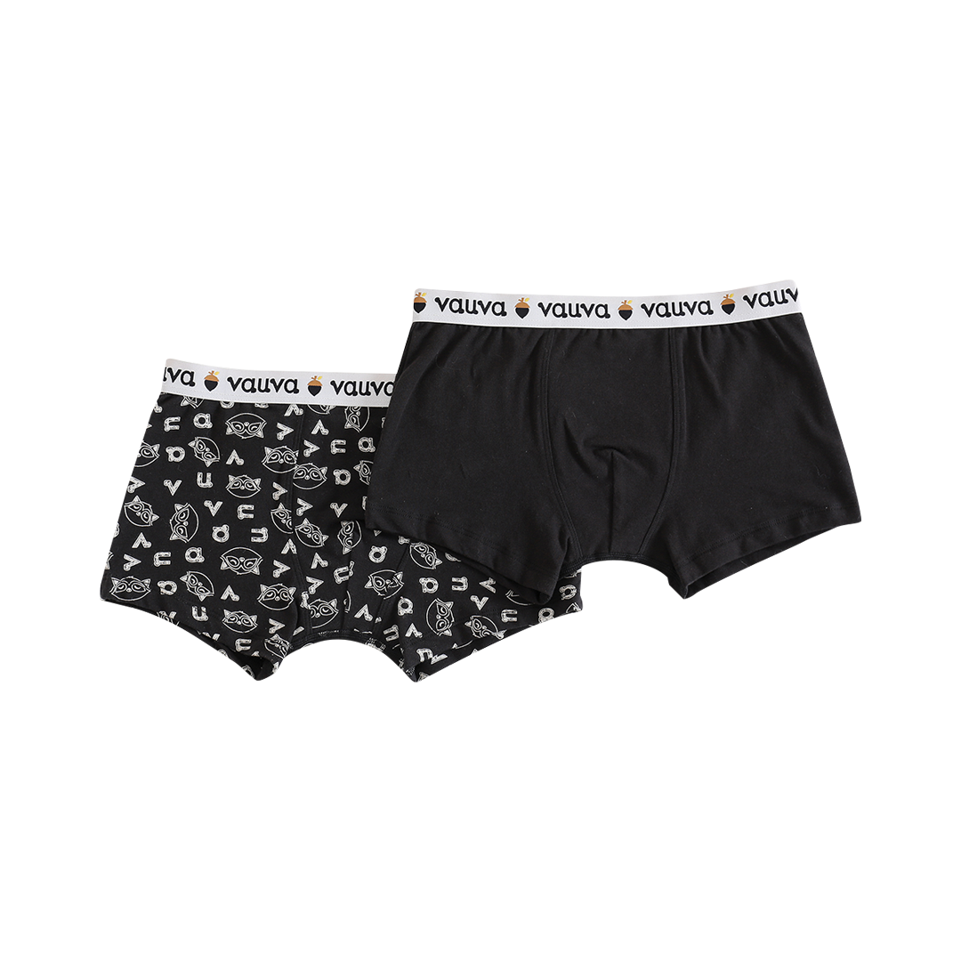 VAUVA Vauva Boys Organic Cotton Underwear (Boxers) - Vauva Black Underwear