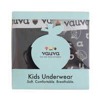 Vauva Boys Organic Cotton Underwear (Boxers) - Vauva Black product box image