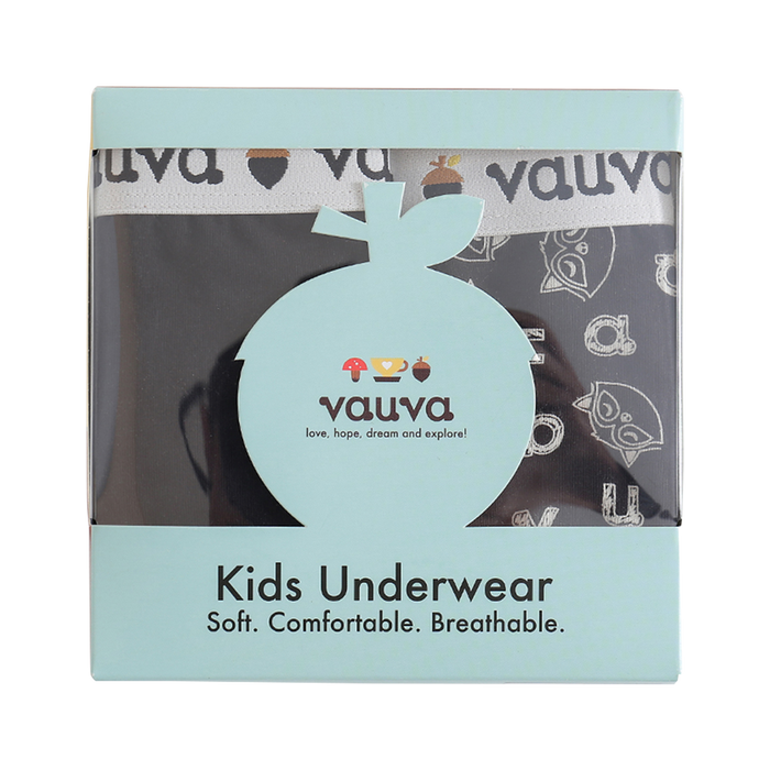 Vauva Boys Organic Cotton Underwear (Boxers) - Vauva Black product box image