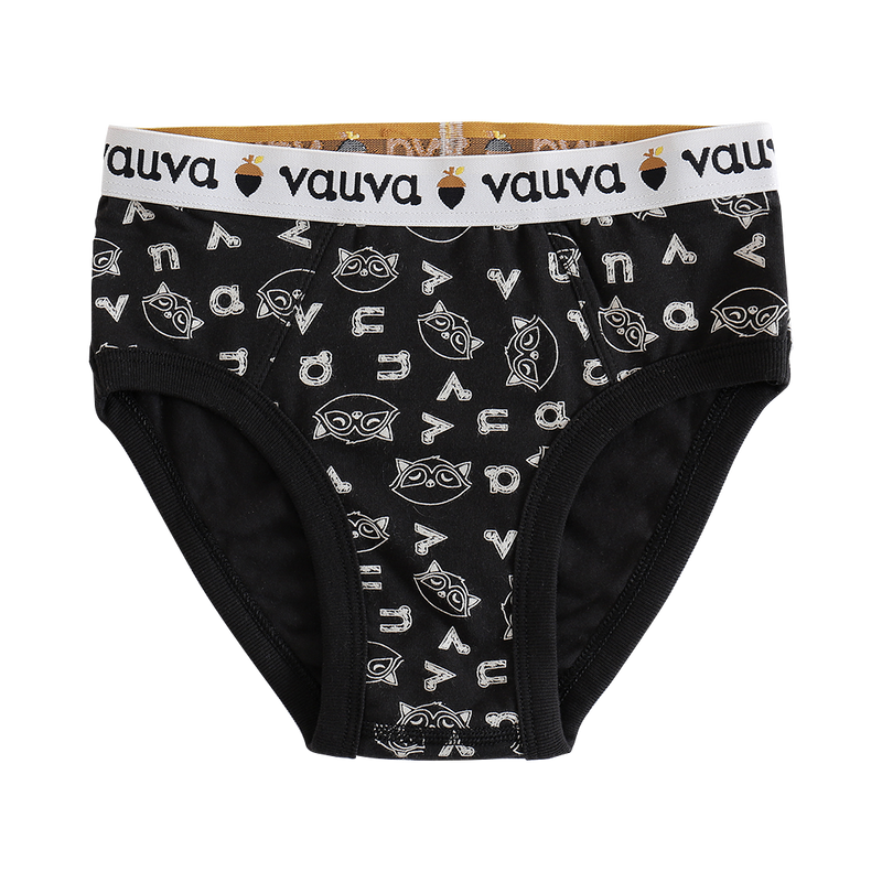 Vauva Boys Organic Cotton Underwear (Briefs) - Vauva Black