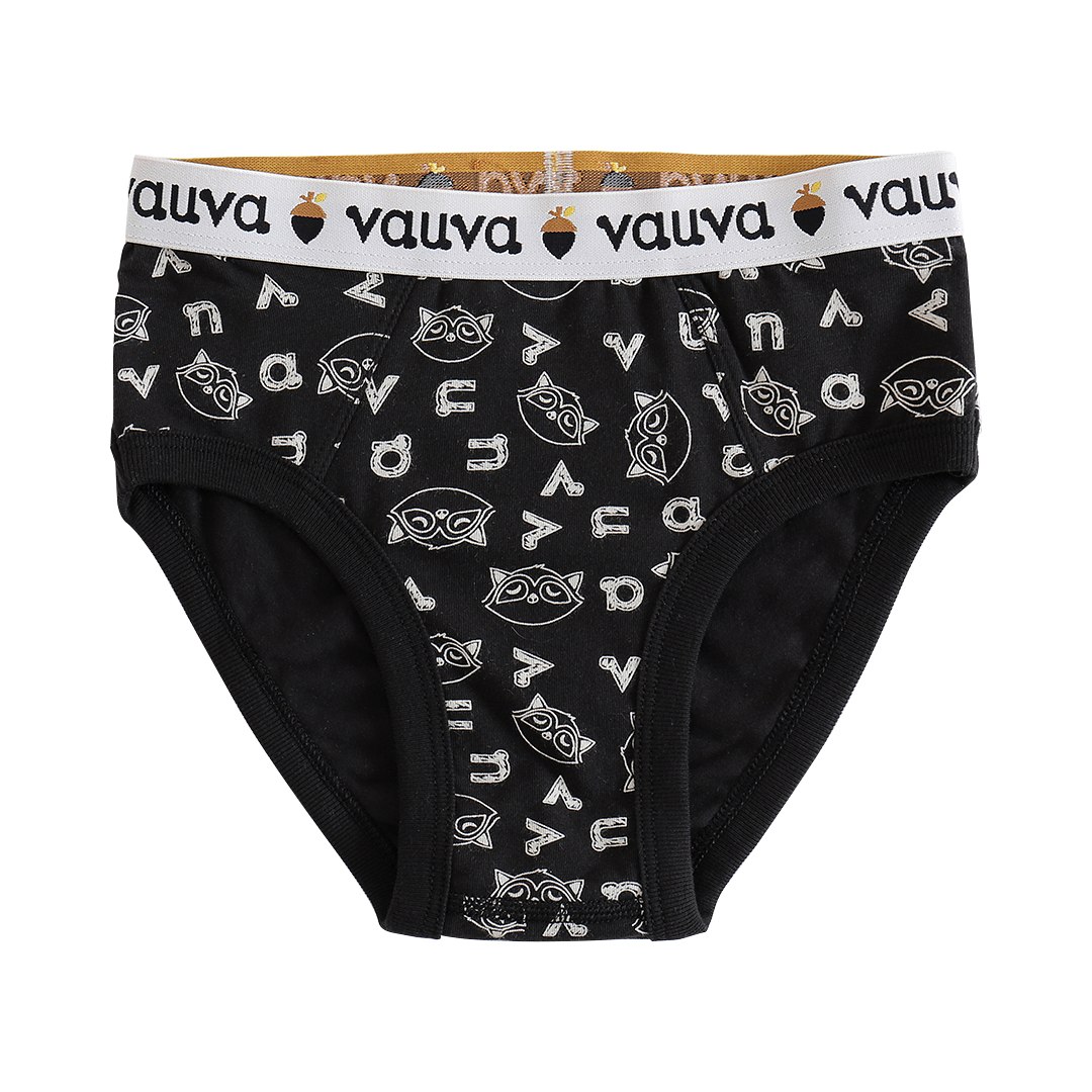 VAUVA Vauva Boys Organic Cotton Underwear (Briefs) - Vauva Black Underwear