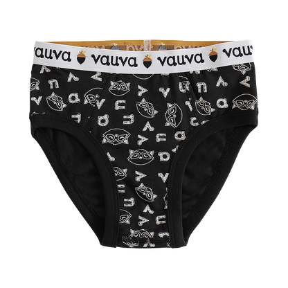 VAUVA Vauva Boys Organic Cotton Underwear (Briefs) - Vauva Black Underwear