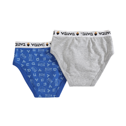 VAUVA Vauva Boys Organic Cotton Underwear (Briefs) - Vauva Blue / Grey Underwear