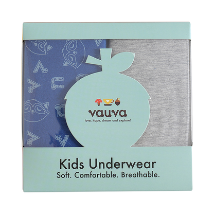 VAUVA Vauva Boys Organic Cotton Underwear (Briefs) - Vauva Blue / Grey Underwear