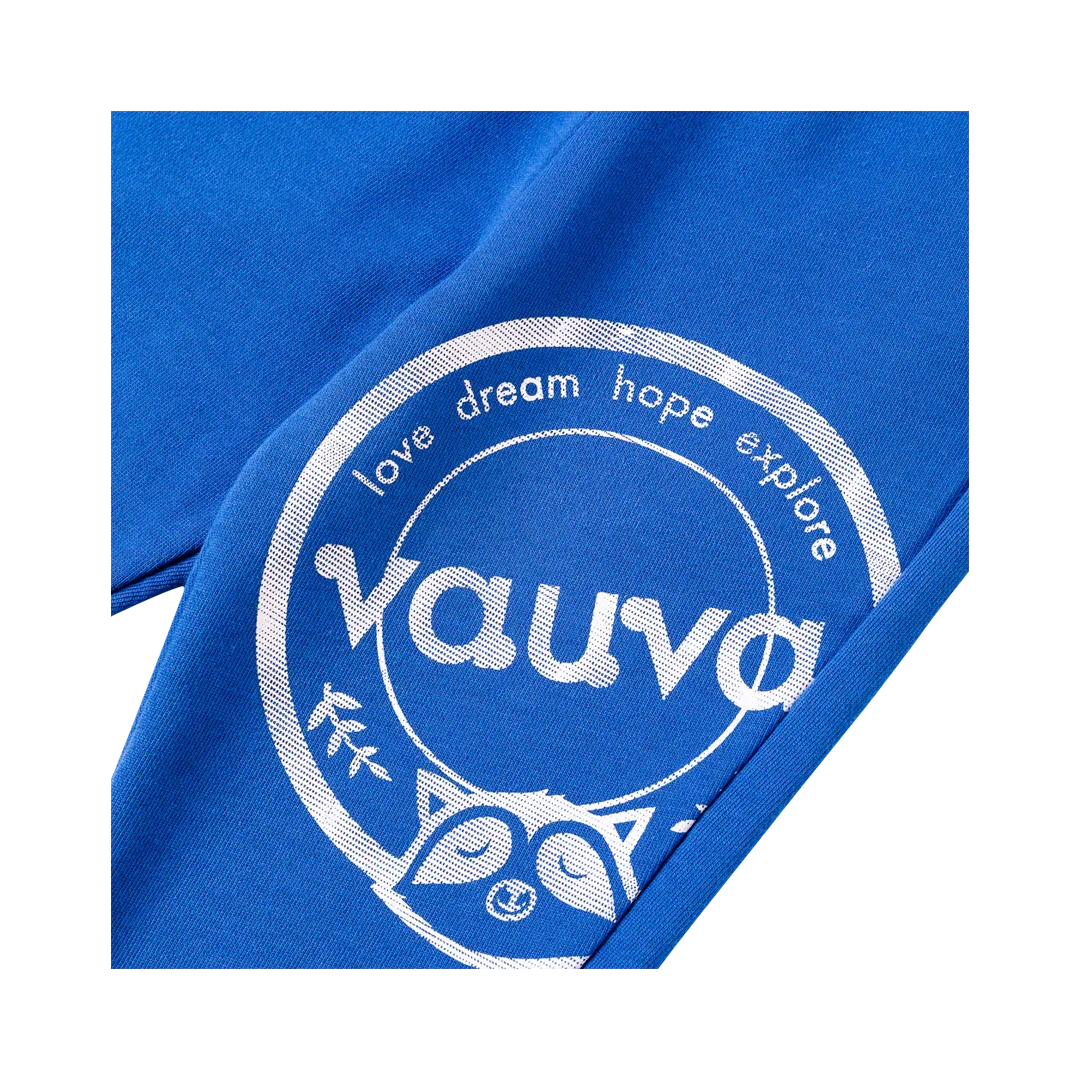 VAUVA Vauva Boys Raccoon Love Dream Hope Explore Causal Long Pants - Blue Bottoms
