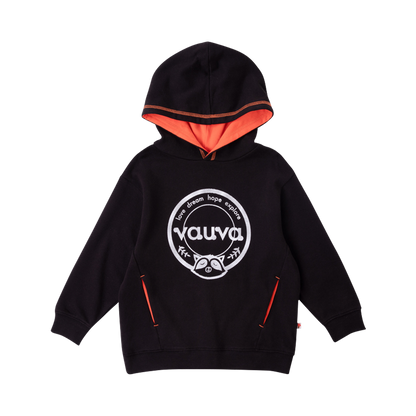 VAUVA Vauva Boys Raccoon Love Dream Hope Explore Hoodie - Black Hoodies