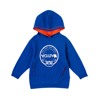 VAUVA Vauva Boys Raccoon Love Dream Hope Explore Hoodie - Blue Hoodies