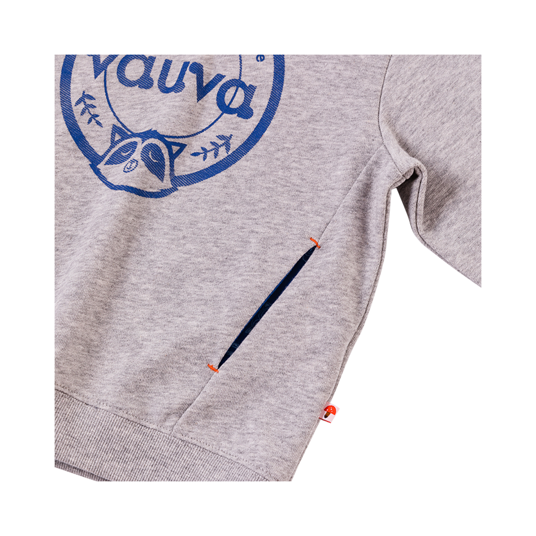 VAUVA Vauva Boys Raccoon Love Dream Hope Explore Hoodie - Grey Hoodies