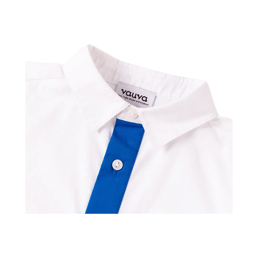 VAUVA Vauva Boys Raccoon Play All Day Long Sleeves Shirt - White Shirts