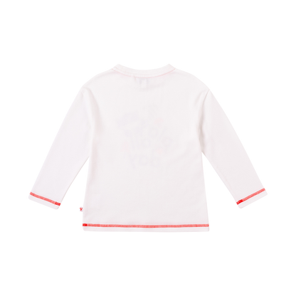 VAUVA Vauva Boys Raccoon Play All Day Long Sleeves Tee - White Tops