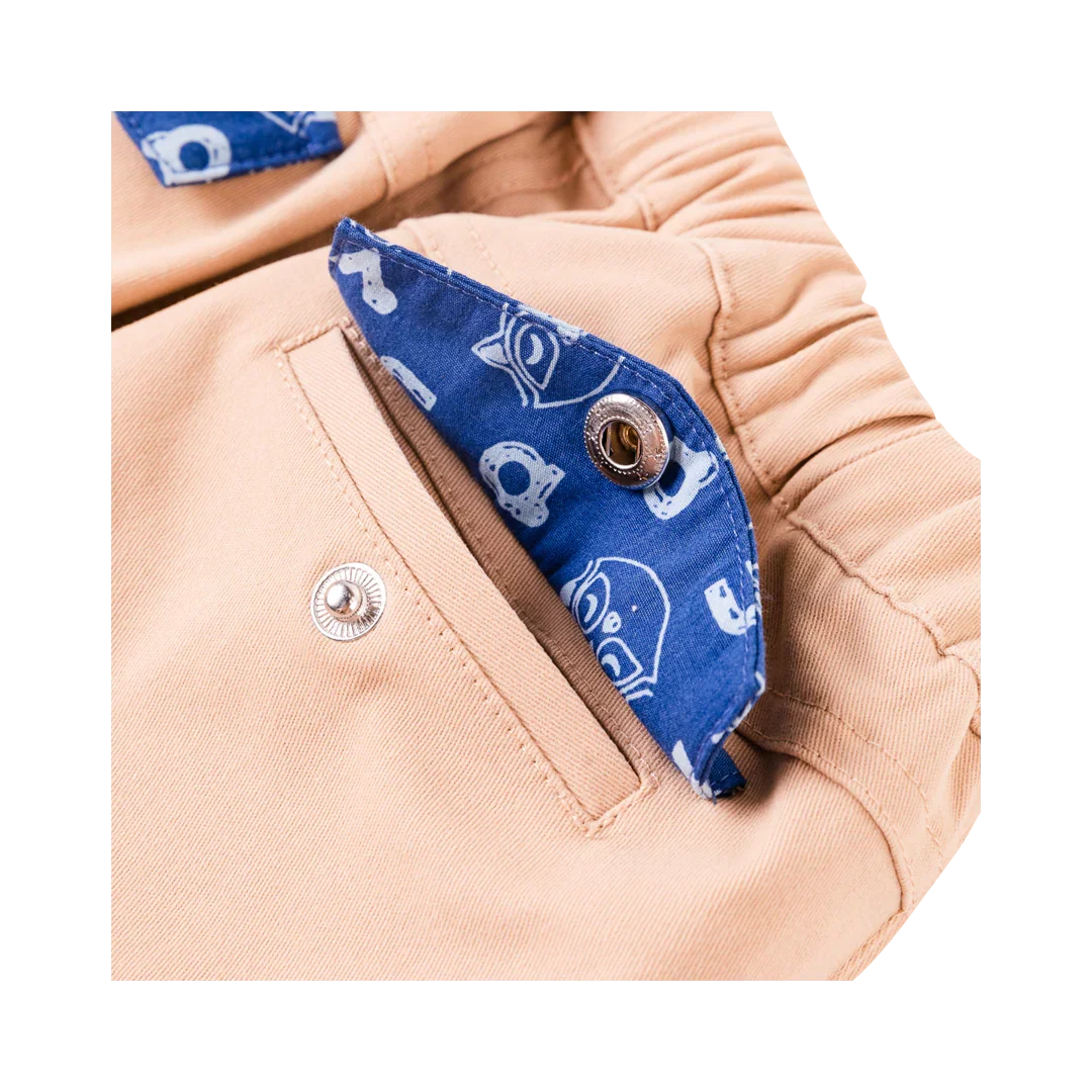 VAUVA Vauva Boys Smart Raccoon Cotton Twill Pants Bottoms